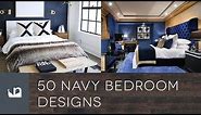 50 Navy Blue Bedroom Designs