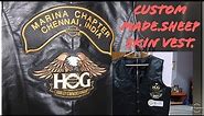 Do you want to make a Custom leather vest! Harley Patches!go to leather factory!jai nagar!bangalore