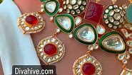 ⚡️✨Premium Kundan Necklace set | Bridal Jewelry sets | Indian Jewelry Collection | DivaHive