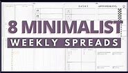 8 Minimalist Bullet Journal Weekly Spreads for Productivity
