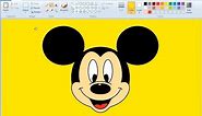 How to Draw Mickey Mouse in MS Paint