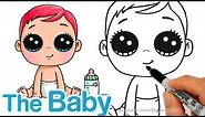 How To Draw a Cute Baby step by step Easy - Storks Movie
