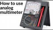 How to use multimeter analog | sanwa YT360TRF to dc voltage and ac voltage