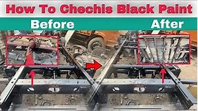 How To Old Tata 407 Chechis Paint In 2023 | Tata 407 Chechis Black Paint | Accidental 407