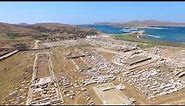 Greece Delos Island of Gods, Apollo, Unesco Heritage, Drone