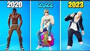 Evolution of All Icon Series Collab Skins and Emotes in Fortnite | Chapter 1-5