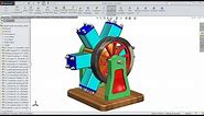 SolidWorks tutorial | Sketch Radial Engine in SolidWorks
