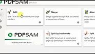 How to merge and split pdf files using pdfsam