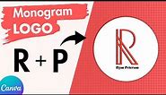 How to make Logo in Canva | Monogram Logo Tutorial for Beginners