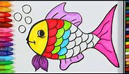 How to draw Fish - Drawing and Coloring for Kids
