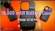 iPhone 13/14 Pro: 10000 mAH Battery Case with Wireless Charging REVIEW (NEWDERY)