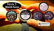 Watch Faces for the Garmin Fenix 5 (including urTime Aquatic)