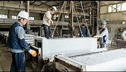 Process of Making Precast Concrete Drain. U-Drain Mass Production in Korea