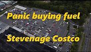 Panic buying fuel - Stevenage Costco 24th September 2021 Queue for petrol station / diesel