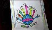 How to Draw Human Rights Poster Drawing