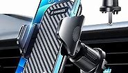 VANMASS Car Phone Holder Mount 2024 Upgraded [Patent Steel-Hook] Car Vent Phone Mount Clip Military-Grade Shockproof Cell Phone Car Mount Handsfree Truck Stand Vent Cradle for iPhone 15 Android,Black