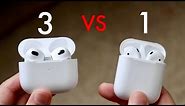AirPods 3 Vs AirPods 1! (Comparison) (Review)