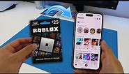 How to REDEEM ROBLOX GIFT CARD ON iPhone (EASY METHOD)