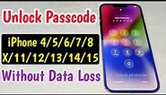 How To Unlock iPhone If Forgot Password Without Data Loss | Reset iPhone Passcode | Remove Passcode