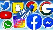 Social Media App Drawing | Facebook, Whatsapp, Instagram, YouTube, Messenger, Snapchat, Twitter