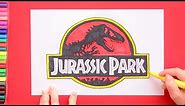 How to draw Jurassic Park Logo