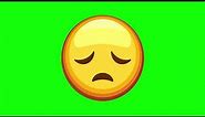 Disappointed Face Animated Emoji in Green Screen (4K Quality + Free Download Google Drive Link)