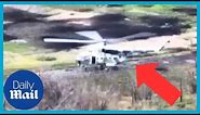 Russian MI-8 Helicopter gets shot down by Ukrainian soldiers
