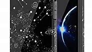 PBRO iPhone 5 Case,iPhone 5s Case,iPhone SE/SE 2 Case,Cute Universe Constellatio Case Dual Layer Soft Silicone & Hard Back Cover PC+TPU Protective Shockproof Case for Apple iPhone 5/5s/SE/SE 2 Black