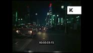 1960s Tokyo Driving at Night, Japan, HD