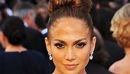 Jennifer Lopez Oscars Hair Tutorial: High Bun Updo