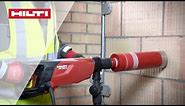 HOW TO use Hilti DD 150 coring tool for hand-held dry drilling in masonry