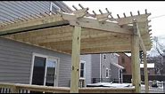 Pressure Treated Pine Deck & Pergola with Belgard Patio in Aurora, IL.