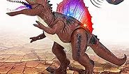 Remote Control Dinosaur Spinosaurus Toy, 20-inch Large Walking Robot Action Figure Dancing Dinosaur RC Toys with LED Light and Roaring Realistic Sounds for 3 4 5 6 7 8 9 Year Old Boys Girls Kids Gift