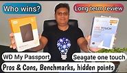 Which is the Best External HDD? WD My Passport vs Seagate One touch detailed comparison [Eng]