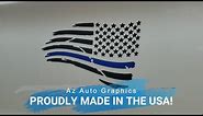 Thin Blue Line Waving American USA Flag Decal Installation | How to install