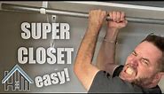 How to install super strong closet, double bar closet shelf
