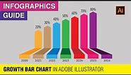 Business Growth Infographic | Arrows Business Growth Bar Chart in Adobe Illustrator.