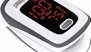 Fingertip Pulse Oximeter, Blood Oxygen Saturation Monitor (SpO2) with Pulse Rate Measurements and Pulse Bar Graph, Portable Digital Reading LED Display, Batteries and Carry Case Included
