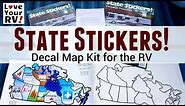 State Stickers Decal Map Kit for the RV