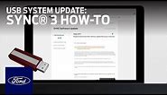 SYNC 3 USB System Update Installation | SYNC 3 How-To | Ford