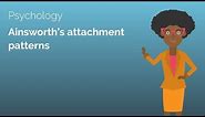 Ainsworth's Attachment Patterns - A-level Psychology Revision Video - Study Rocket