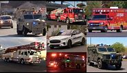 Fire Trucks, Police Cars & Ambulances Responding Compilation - Best Of 2023