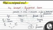 What is a reciprocal cross?