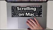 How to Scroll Up or Down with TrackPad on MacBook Pro 16