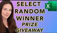 How to Randomly Select a Winner for a Prize Giveaway Using Excel
