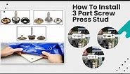 How to Install 3-Part Screw Press Studs (snap fastener installation tool demo)