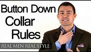 Mens Button Down Collar Rules - Button-Down Dress Shirt Collars & When To Wear - Style Tips