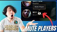 How to Mute in League of Legends - Mute Players in Game/Champion Select #lol