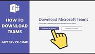 How to Download Microsoft Teams on Laptop or Desktop PC [Microsoft Teams Tutorial]
