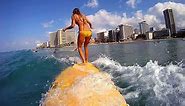 GoPro and Daize Girl surf Waikiki Hawaii